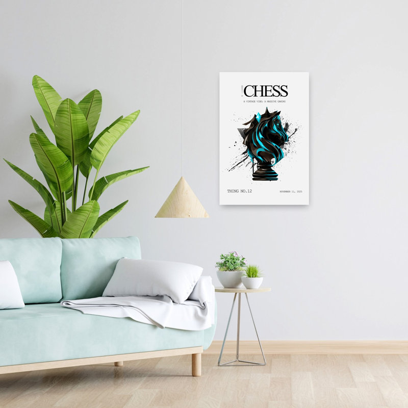 Art moderne cheval géométrique abstrait chevalier moderne, 24" H x 16" W