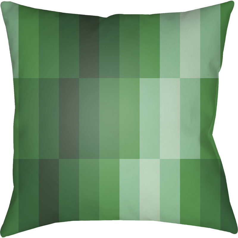 Moderne Geometric Outdoor Throw Pillow, 18" H x 18" W x 4" D, Yellow