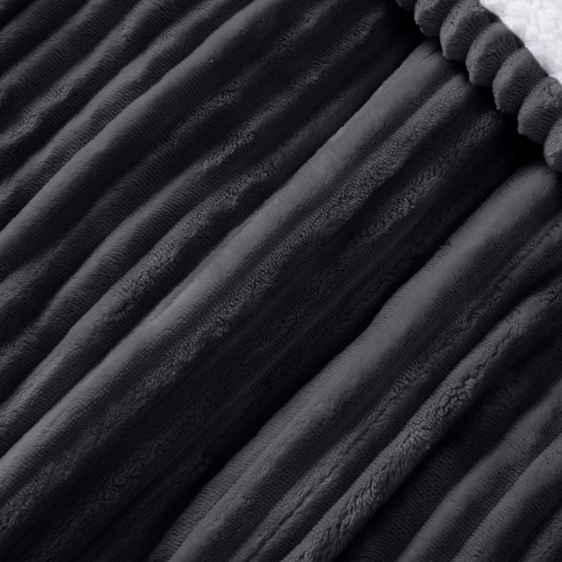 Jeté chauffant en molleton électrique HBT, Gris, L 60 po x l 50 po