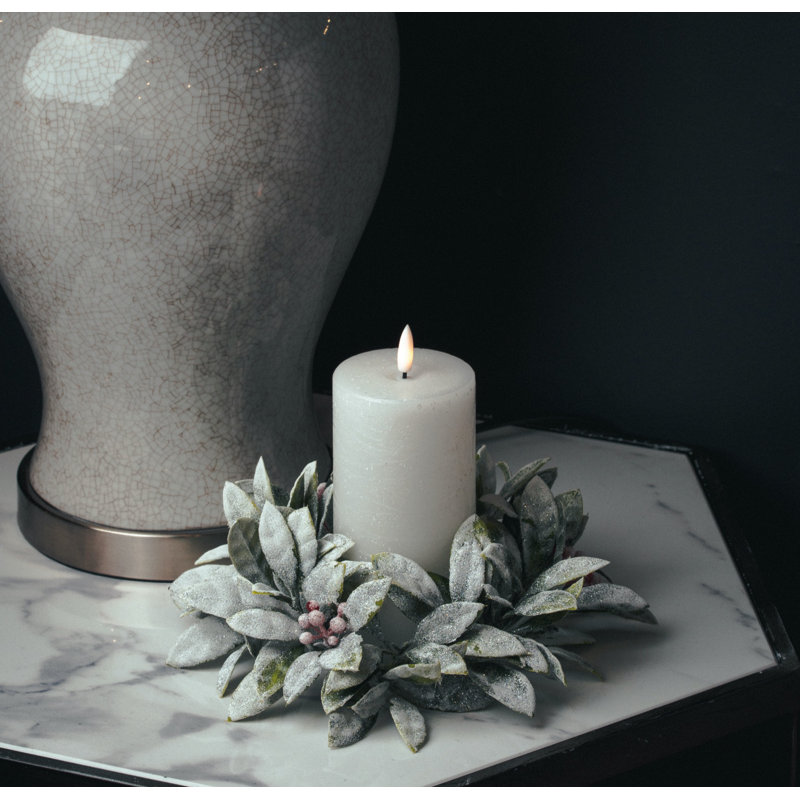 Unscented Flameless Pillar Candle, 15cm H x 7cm W x 7cm D