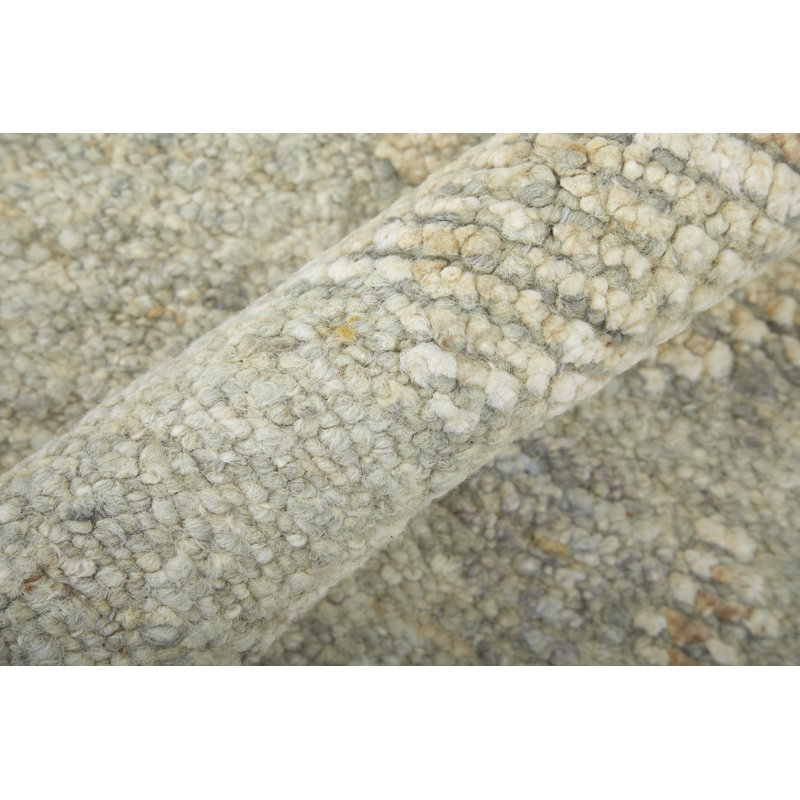 Grafton Wool Floral Area Rug in Gray, Rectangle 7'9" x 9'9"
