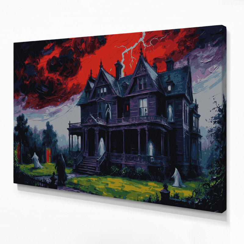 Halloween, horreur classique, affiche de film sur toile mauve, H 20 po x l 30 po