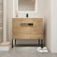 Meuble-lavabo de 36 po avec lavabo, conversion autoportante ou flottante, fonctionnalité à double usage et portes à fermeture silencieuse-2025165413