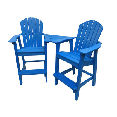 Chaises hautes Adirondack avec table Ansel - Mobilier d'extérieur en poly