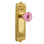 Egg & Dart Plate avec bouton de porte rose cristal