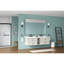 84 po X 48 po Miroir mural de salle de bain avec cadre en métal - rectangulaire, rouille, non, noir mat, chic, option d'installation facile à suspendre