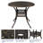 Ventana Round Metal Outdoor Dining Table With Umbrella Hole , 35.4'' in. W 35.4'' in. D