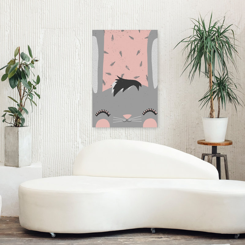 Art contemporain contemporain abstrait, H 36 po x l 24 po, Gris / Rose