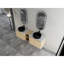 Modern Wall-mounted Bathroom Vanity With Art Sink And Storage, American White Oak