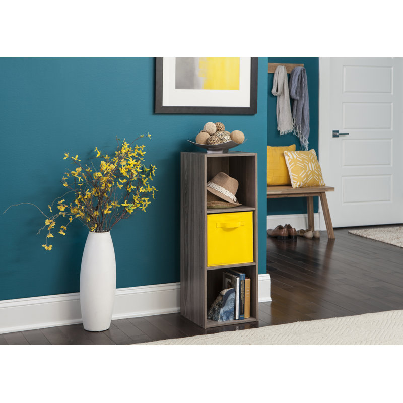 Cubeicals 35.91'' H x 12.24'' W 3-Cube Bookcase, Natural Gray