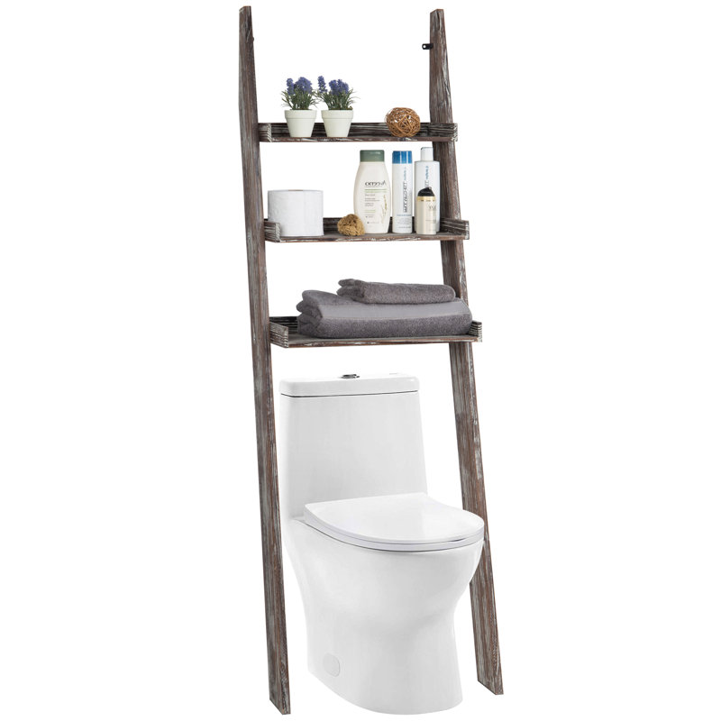 21cm W x 67.8cm H x 9.5cm D Solid Wood Wall Mounted Over the Toilet Storage