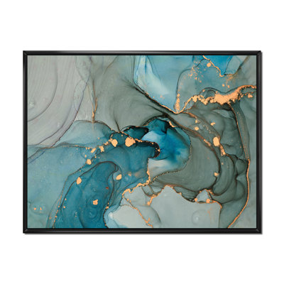 " Turquoise Gold Infused Marble "