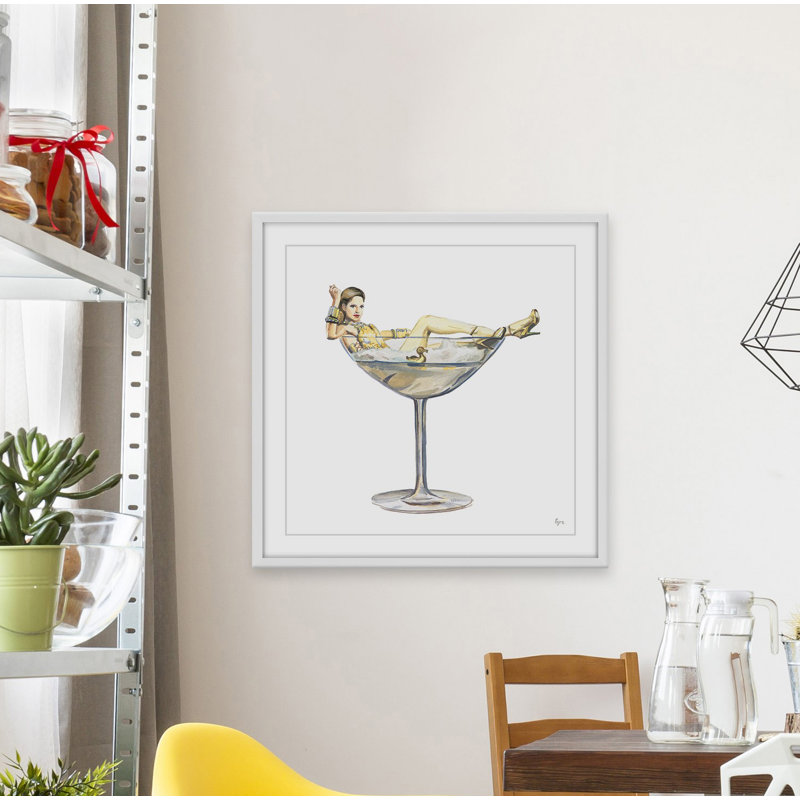 «Men Drink», reproduction encadrée, H 18 po x l 18 po x P 1,5 po