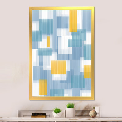 «Colorfields in Shades of Teal and Orange», reproduction de cadre photo sur toile