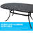 Oval Outdoor Dining Table Umbrella Hole , 72.05 " W 42 " D