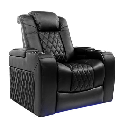Fauteuil inclinable standard en cuir véritable à dégagement zéro de 37,5 po Layke