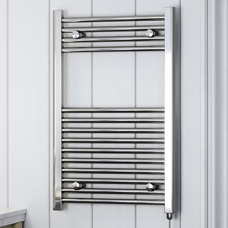 Leo (with SIM) Fixed Temperature Electric Towel Rail, 800cm x 500cm x 90cm