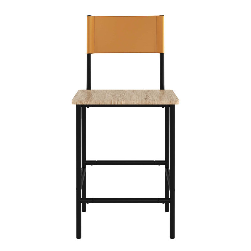 Tabouret de comptoir contemporain avec repose-pieds