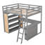 Lit mezzanine avec échelle, tablettes et bureau-1651889370-1651889371