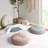Loretta Poly Chenille Round Floor Pillow Cushion-264695613
