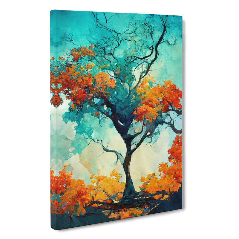 Pretty Abstract Tree No.1 - Wrapped Canvas Print, 60cm H x 40cm W x 3cm D