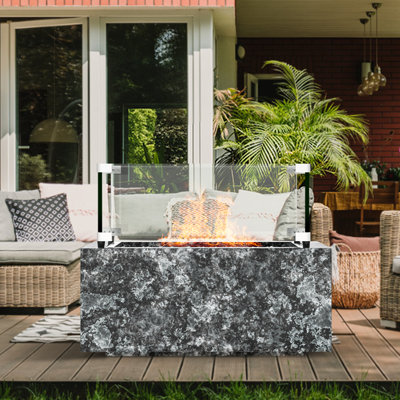 Square Stainless Steel Fire Pit Accessory