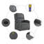  Fauteuil inclinable de massage en similicuir gris-1945314713