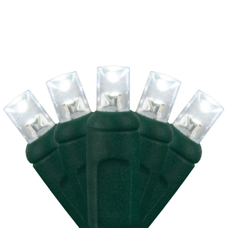 LED Christmas 70 Light String Light, Cool White, 284.4” L, White