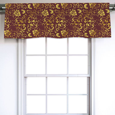 Sateen Damask Ruffled Window Valance