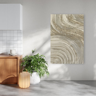 «Abstract Earthy Swirls», impression murale élégante et minimaliste abstraite