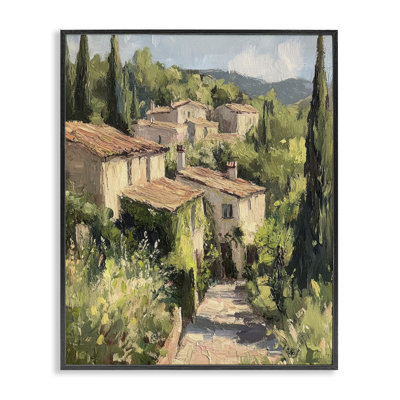 «Expressionist Village Buildings», estampe numérique, design par Petal Prints Design