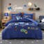 Ensemble d'édredon pour grand lit 6 pièces, bleu marine