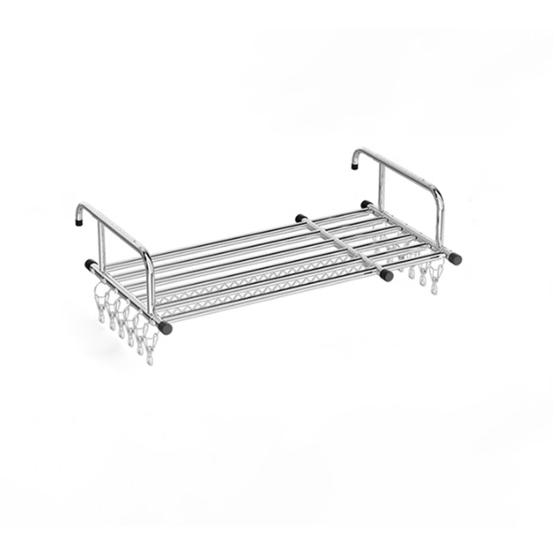 Multi-Use Balcony Rack, 8.26" H x 55.11" W x 16.65" D