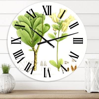 Vintage Brazilian Plant III - Traditional wall clock