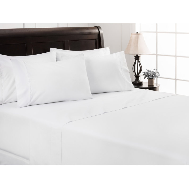 Ensemble de draps en percale de microfibre, Ensemble de draps pour très grand lit avec 2 taie