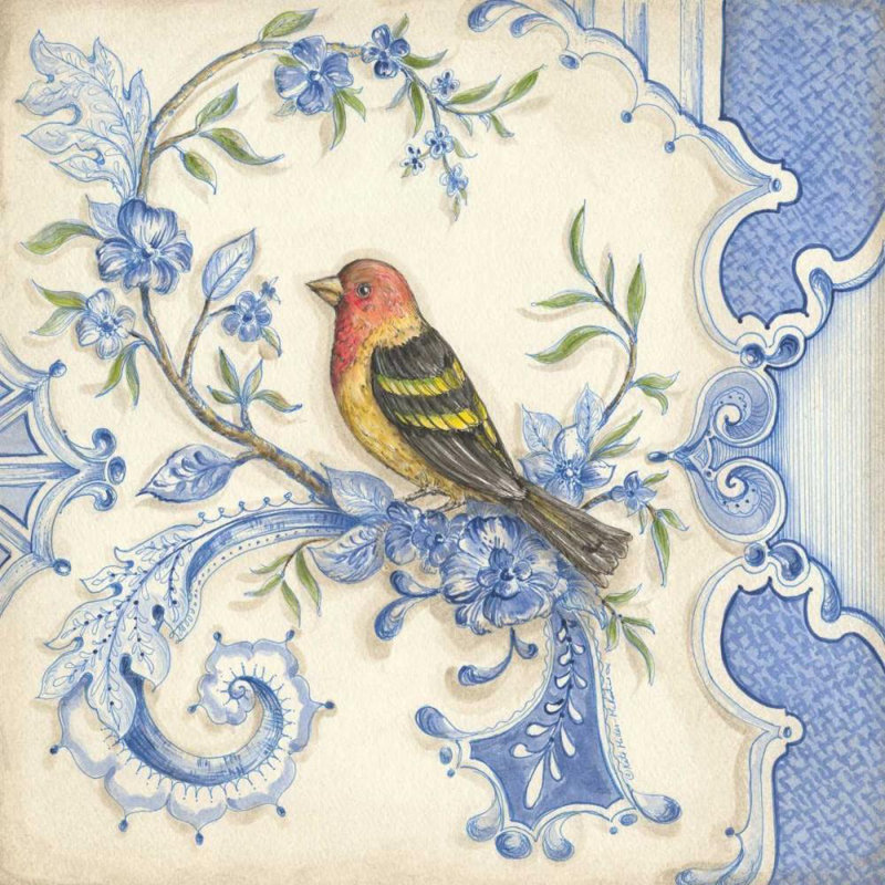 «Red Barrel Studio® McRostie, Kate», reproduction d'art sur toile titrée: Volière chinoise I, H 28 po x l 28 po