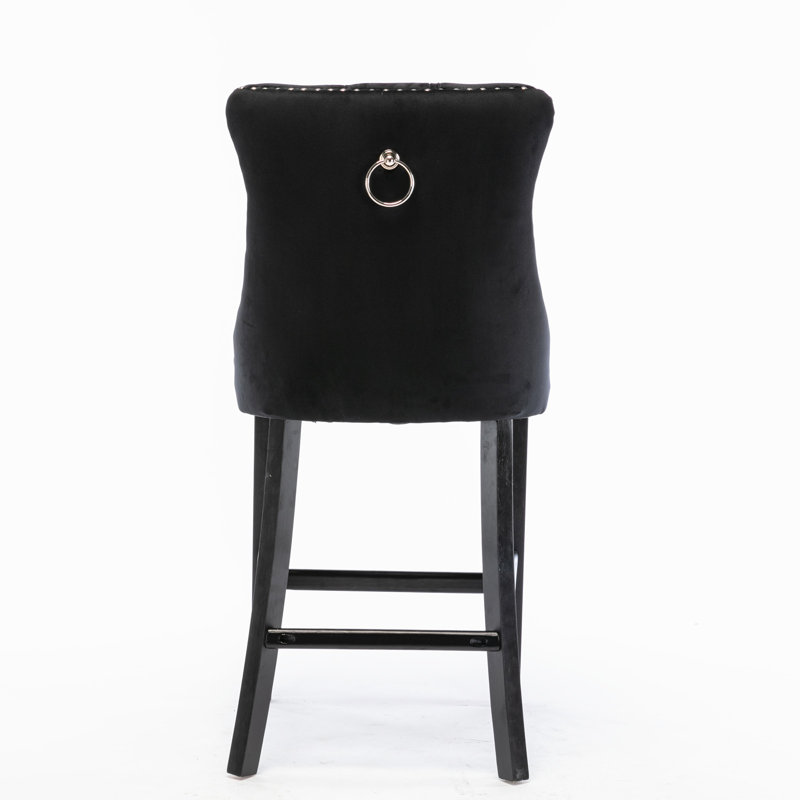 Upholstered Counter Stool, Black