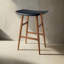 Freja Upholstered Stool with Solid Wood Frame-1902894222-1902894217