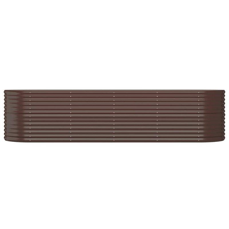 Garden Raised Bed Powder-coated Steel, 26.77" H x 116.54" W x 31.50" D, Brown
