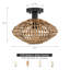 Plafonnier cylindrique semi-encastré en cage 13 po Yingst