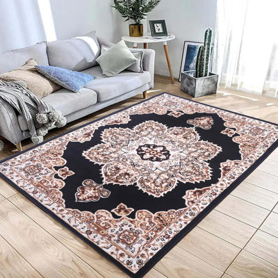 Tapis moderne tissé à motif géométrique classique Deklynn Woven Trends