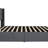 Lift Up Storage Bed with Modern Wingback Headboard, USB Ports-642776277-642776276