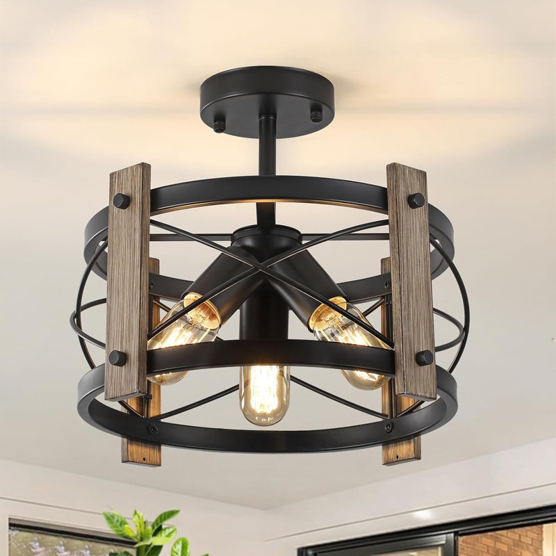 Plafonnier rustique 3 lumières