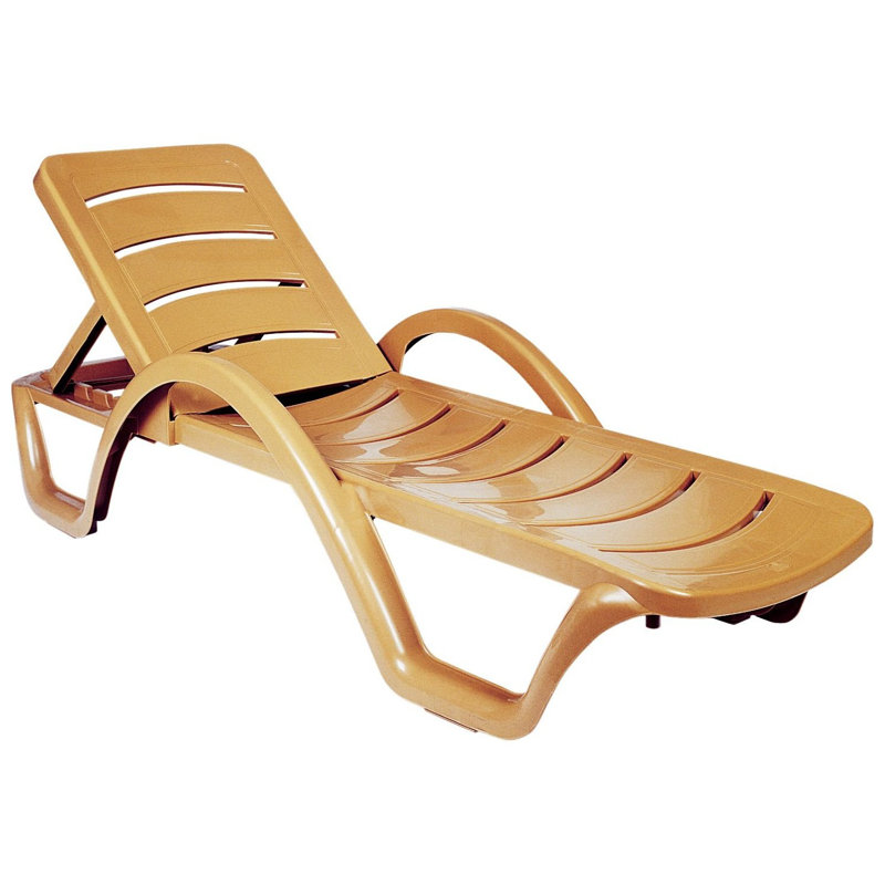 Chaise longue inclinable 74 po Accomac, Brun teck
