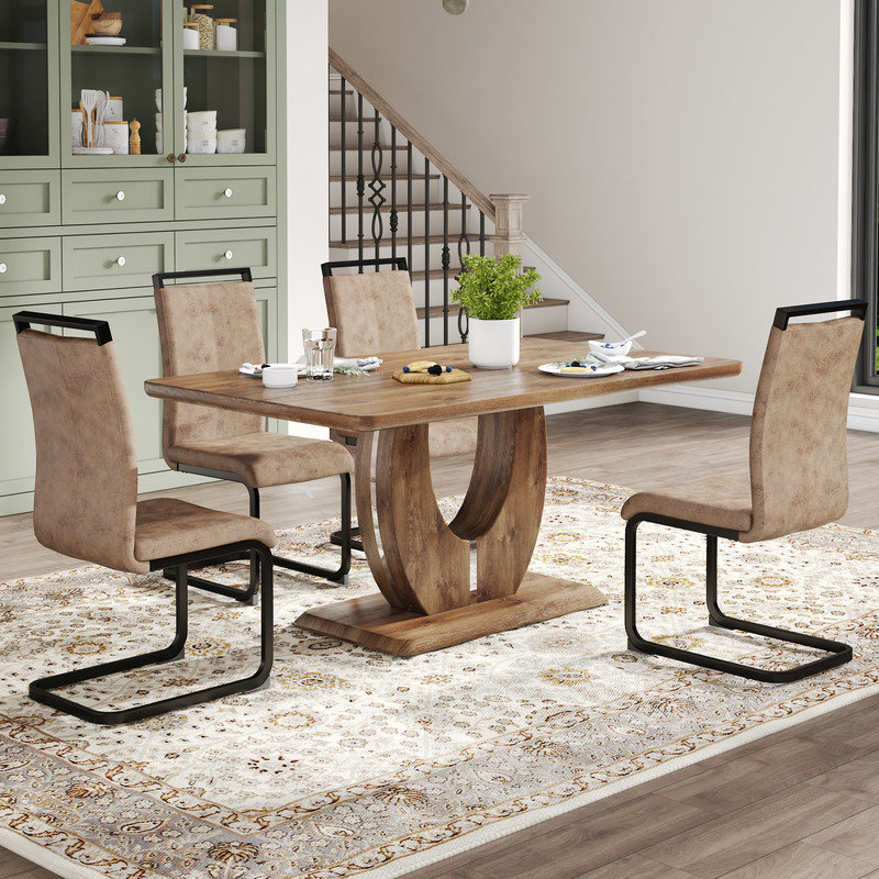 Ivy Bronx Nooriyah Rectangular 63'' L x 37'' W Dining Set | Wayfair