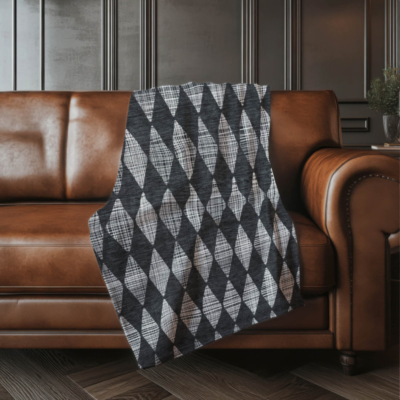 Jeté en sherpa Addison ASB578, Gris anthracite