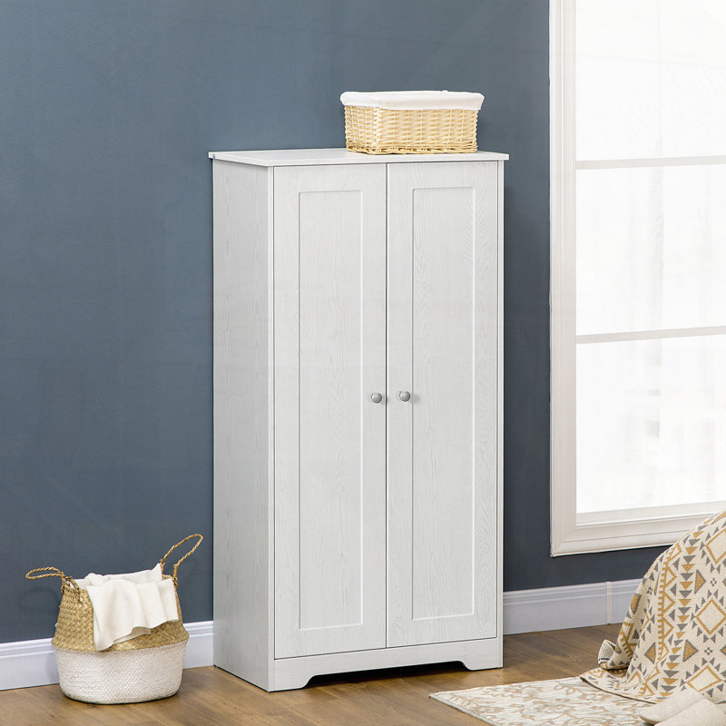 Kitchen Pantry Storage Cabinet Freestanding Kitchen Cupboard with 2 Doors Adjustable Shelves