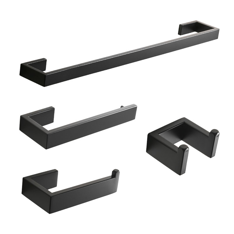 4 - Piece Bathroom Hardware Set, Brushed Nickel