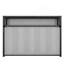 Lit escamotable simple avec tablettes, lit mural en métal au design pliable et peu encombrant, gris
