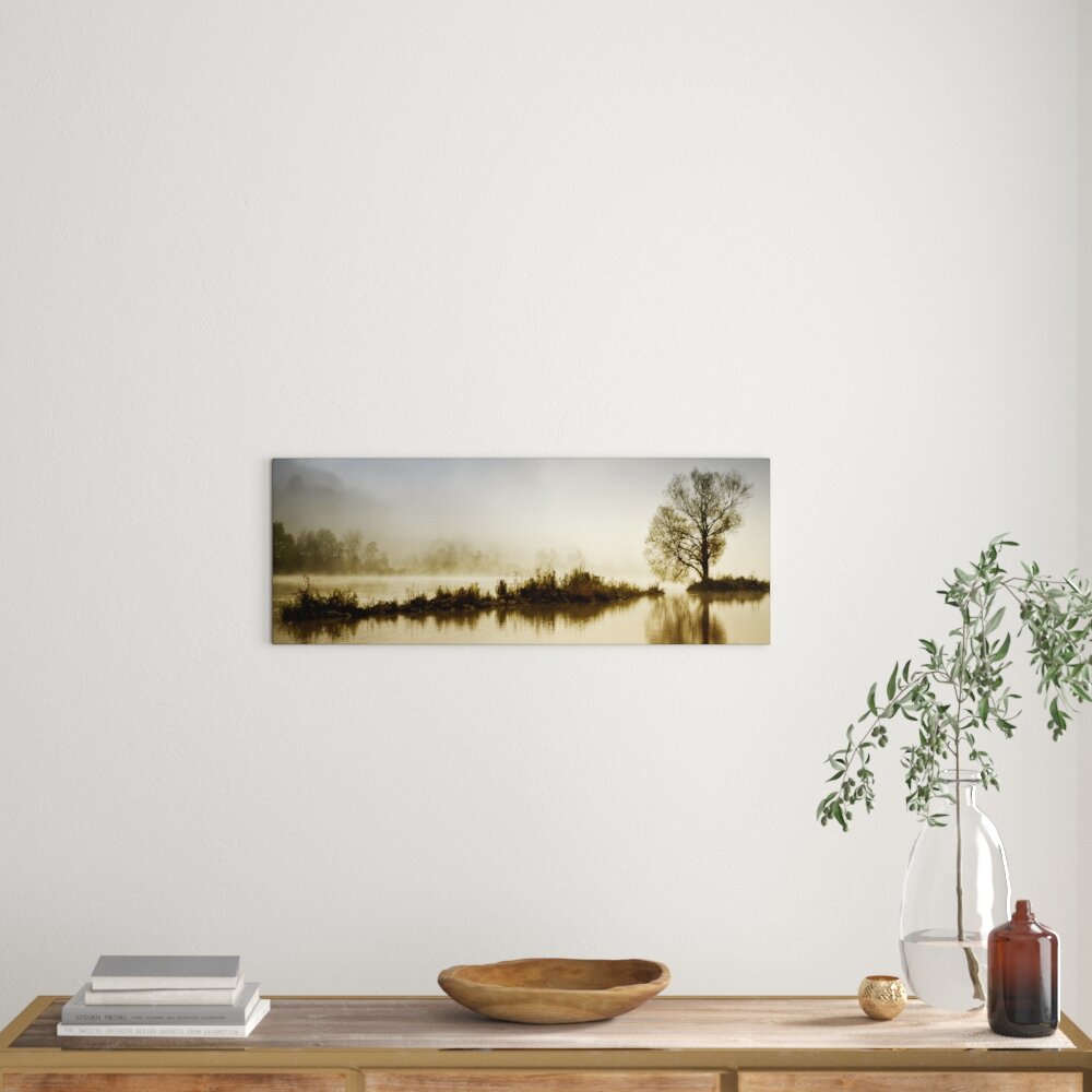 Glasbild Silent Lake, Kunstdruck